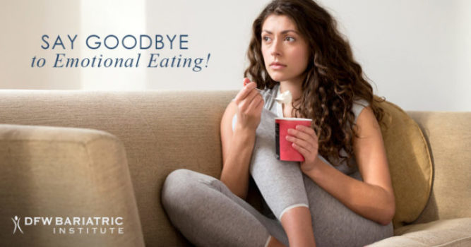 Woman sitting on couch eating ice cream