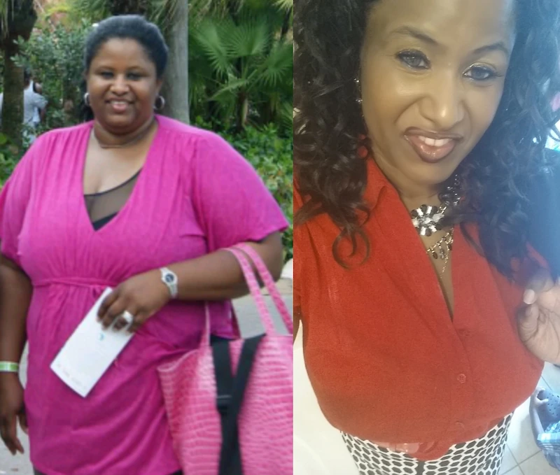 Monique's Weight Loss before and after